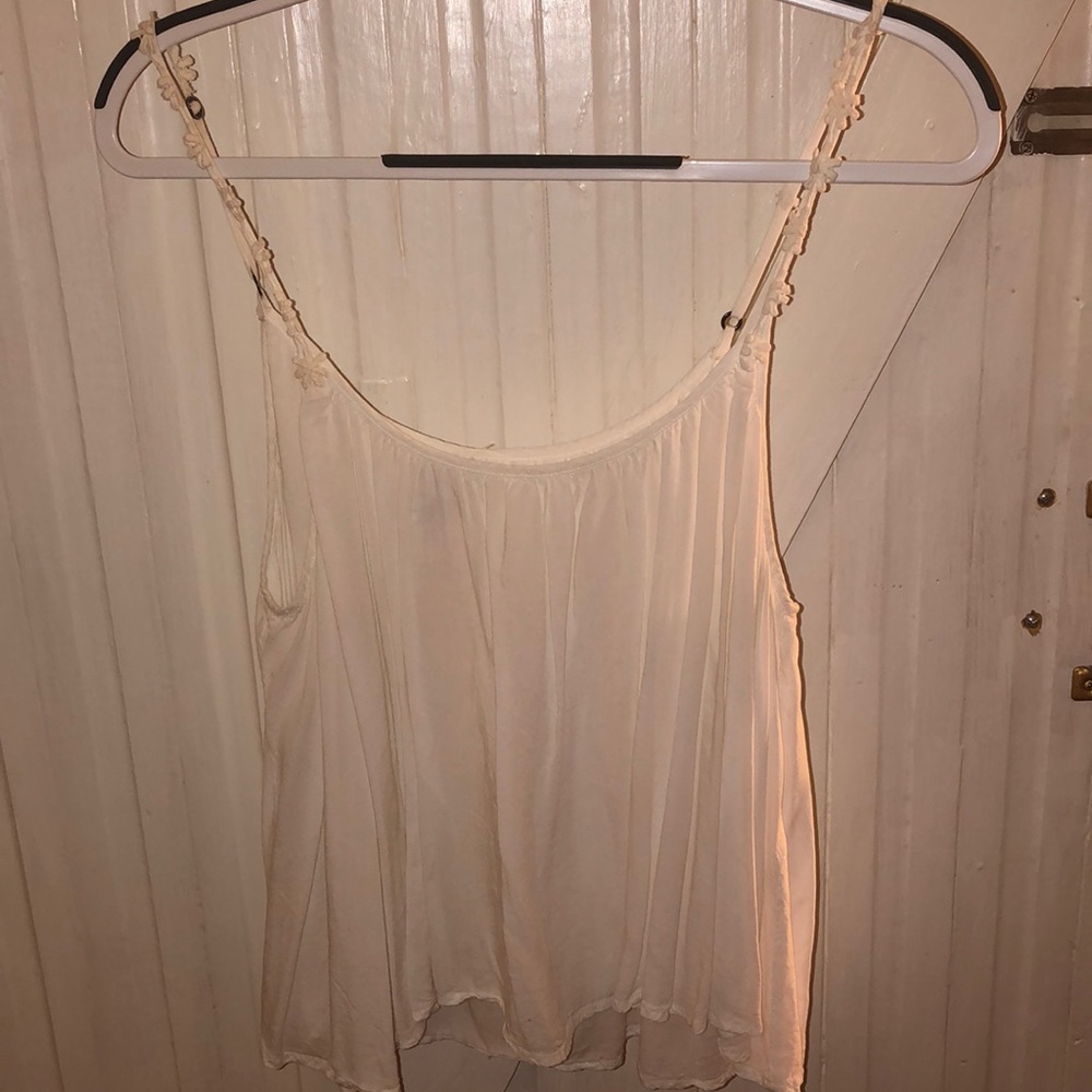white loose tank top